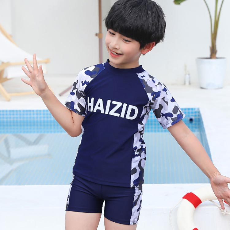 キッズ 水着 男の子 セパレート 3点セット 半袖 ラッシュTシャツ ショートパンツ ...