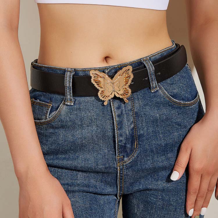 ベルト 蝶 バックル 太い パンツ ワンピース ドレス サイズ調節可 幅広 レディース 女性 ウエストマーク ファッション小物 大人 上品 エレガント スカート コーデ スーツ 送料無料
