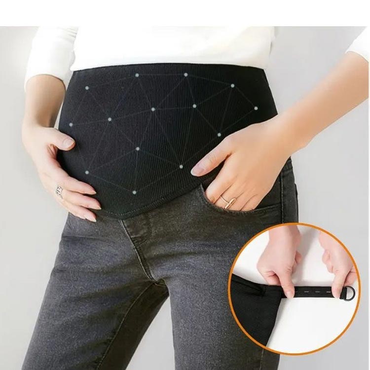 マタニティ パンツ デニムスキニー デニムパンツ ジーンズ レギパン ストレッチ アジャスター 大きいサイズ マタニティパンツ レギンスパンツ 8分丈 9分丈 マタニティウェア ズボン 産前 産後 スリム 脚長 美脚 秋冬 妊婦服 黒 グレー ブルー