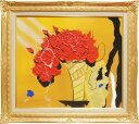 絵画 油絵 赤いバラ (西原正一) 送料無料 【肉筆】【油絵】【花】【10号】