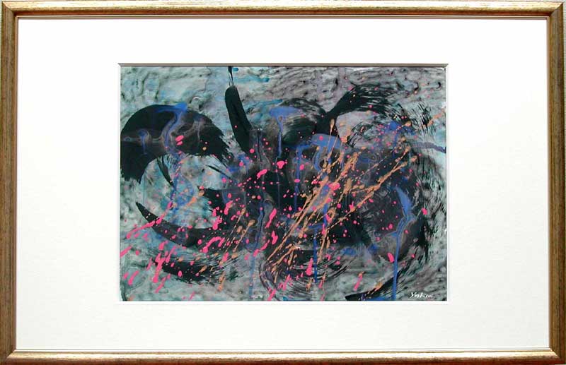 樂天商城 - 絵画（アクリル・パステル画）　ノートルダム　（藤田良美）　送料無料　【肉筆】【アクリル画】【パステル画】【抽象画】【変型特寸】