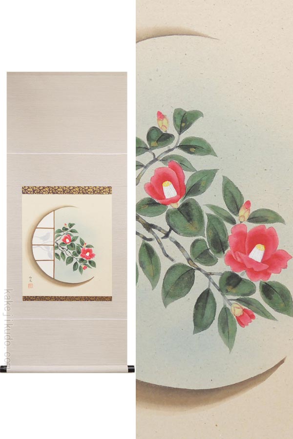 楽天市場】椿 掛け軸（掛軸｜アート・美術品・骨董品・民芸品