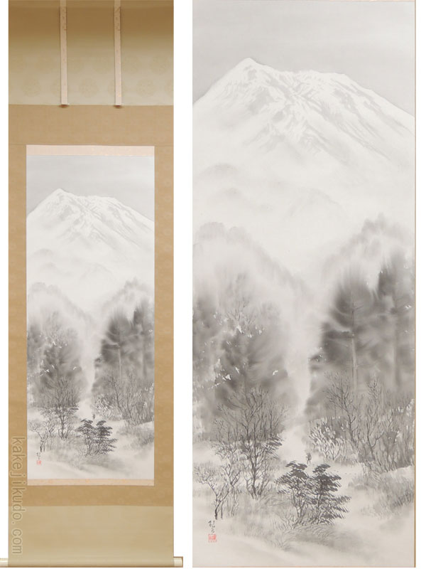 【画題】　水墨山水 ※肉筆作品※　 【作家】　佐野硯水(さの・けんすい) 【特記事項】　本紙下シワあり・裏面シミあり掛軸堂画廊の実店舗・天象堂は1976年創業！ 長い画廊業の中で、長期間在庫として眠っていた掛け軸を、今回『特別価格』で掲載いたしました。 経年劣化のみられる作品もございますが、その分、元の価格より『お値打ち』に販売いたします！ ※作品の状態は、【商品画像】と【特記事項】にてご確認ください※