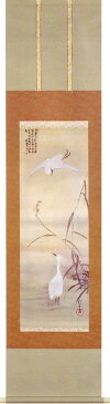 掛け軸 酒井抱一 『飛雪白鷺図』 送料無料 【掛軸】【半間床】【冬】