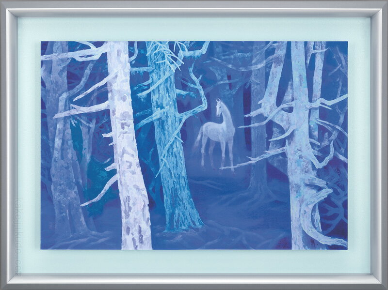 東山魁夷　絵画　白馬の森　送料無料　【複製】【美術印刷】【巨匠】【変型特寸】