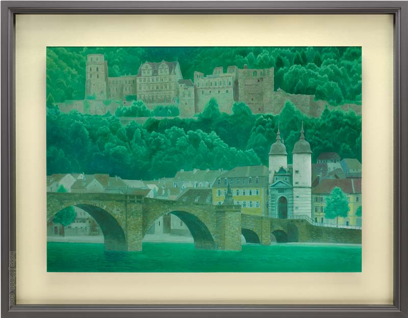 東山魁夷　絵画　緑のハイデルベルク　送料無料　【新品】【複製】【美術印刷】【巨匠】【変型特寸】