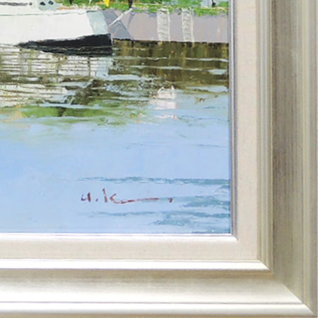 絵画 油絵 オンフルール F20号 (黒沢久) 送料無料 【肉筆】【油絵】【外国の風景】【大型絵画】 [2]