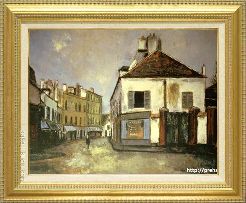 ユトリロ 絵画 郊外の通り P10号 送料無料 【複製】【美術印刷】【世界の名画】【10号】