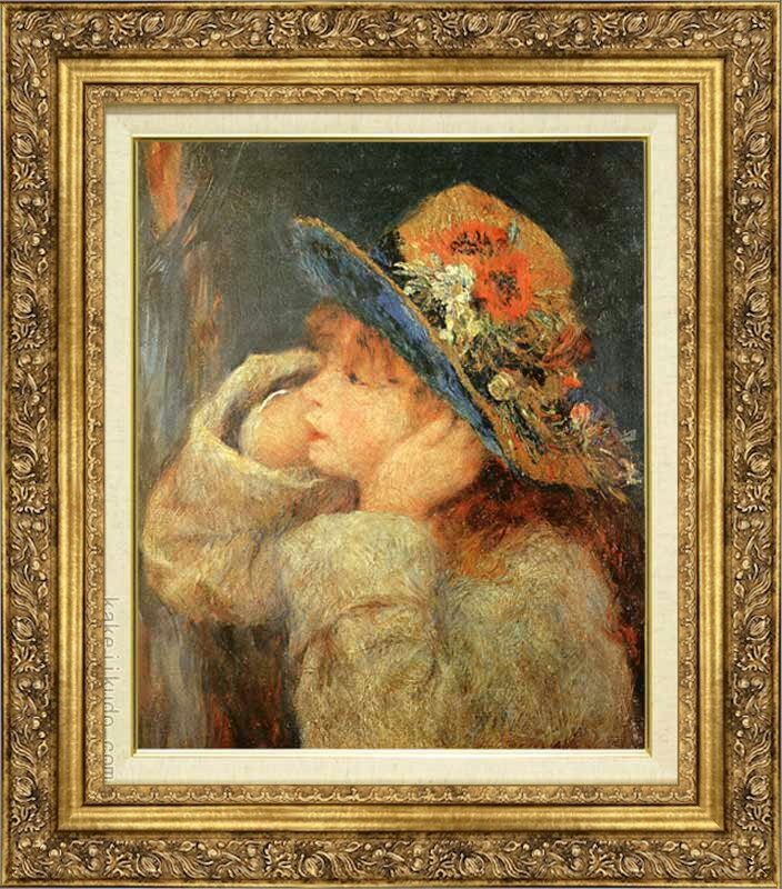 樂天商城 - ルノワール　絵画　野の花の帽子をかぶった少女　F8号　送料無料　【複製】【美術印刷】【世界の名画】【8号】