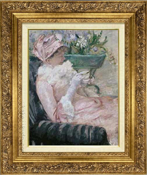 樂天商城 - カサット　絵画　お茶の時間　F6号　送料無料　【複製】【美術印刷】【世界の名画】【6号】