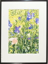 佐野せいじ 木版画 桔梗1 送料無料 【複製】【木版画】【日本の風景】【変型特寸】