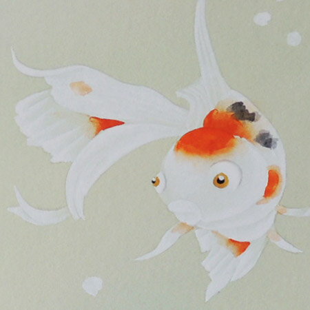 高級色紙「金魚」美法(色紙絵)送料無料の紹介画像3
