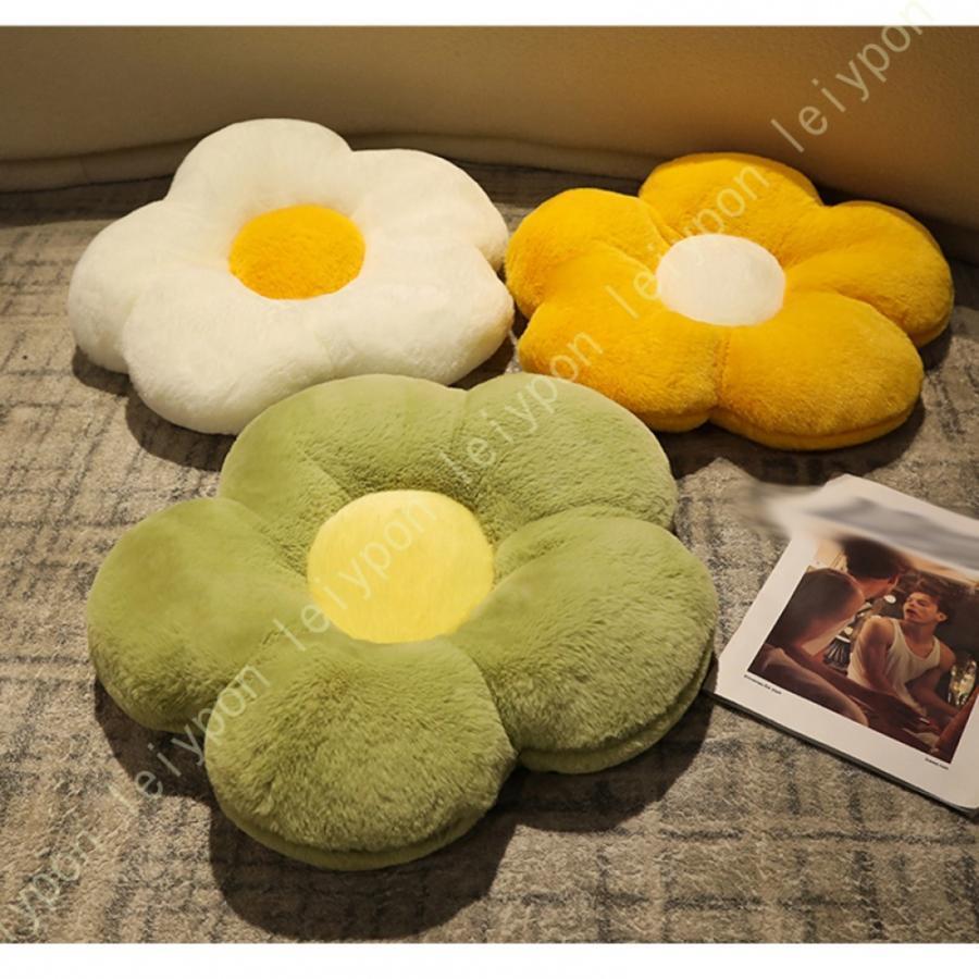 TANPUGV 花 花型 北欧 洗える 椅子用 シート おしゃれ 座布団 チェアパッド 椅子 かわいい 床 座る フ..