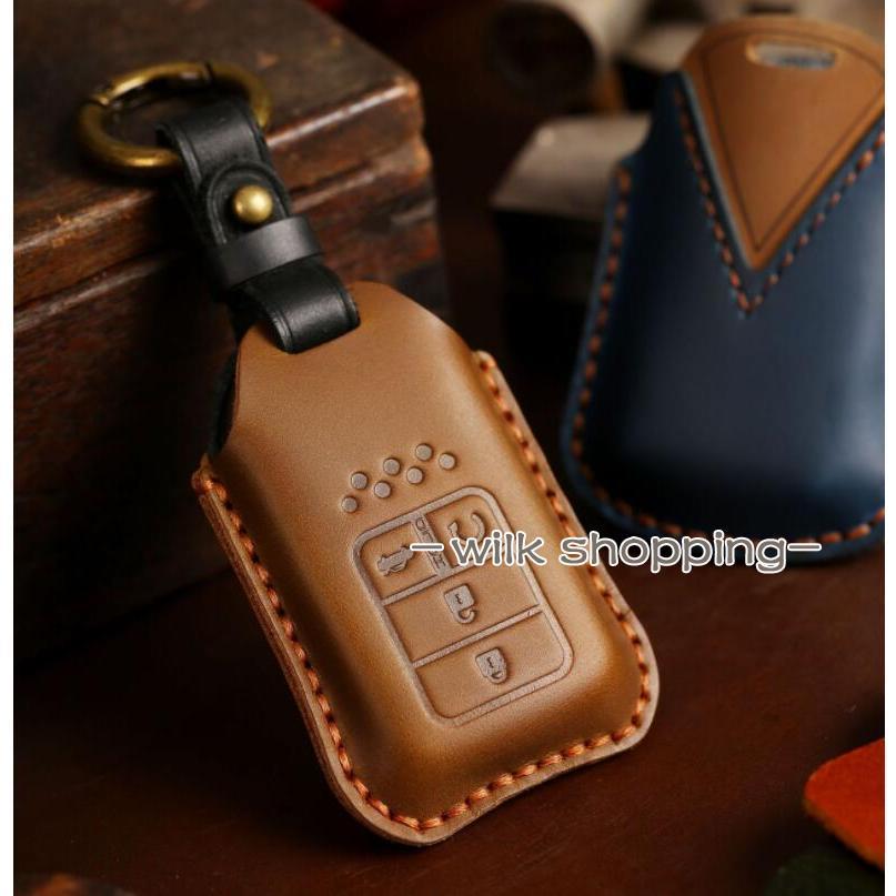 スマートキーカバー ホンダ キーケース 革 キーホルダー アコード シビック フリード フィット ヴェゼル ジェイド オデッセイ ステップ