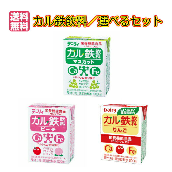 送料無料 デーリィ　カル鉄飲料　24本入×選べる3ケースセット南日本酪農協同株式会社毎日1本、美味しく手軽に