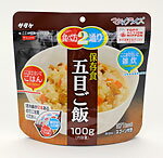 送料無料 サタケ マジックライス五目ご飯 100g 　20食セット非常食 5年保存食 備蓄用アルファ米 乾燥米飯のサムネイル