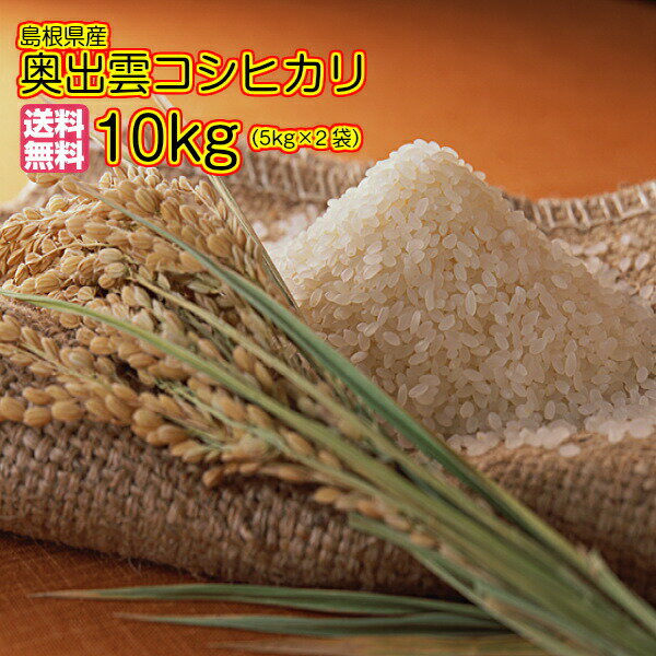 奥出雲コシヒカリ 10kg 送料無料 5kg×2 プレミア袋島根県産 令和3年産1等...