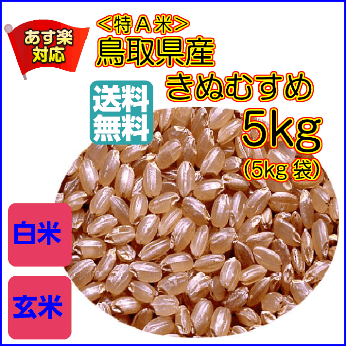 送料無料島根県産きぬむすめ 5kg 【ゴールド袋】 玄米／白米選べます