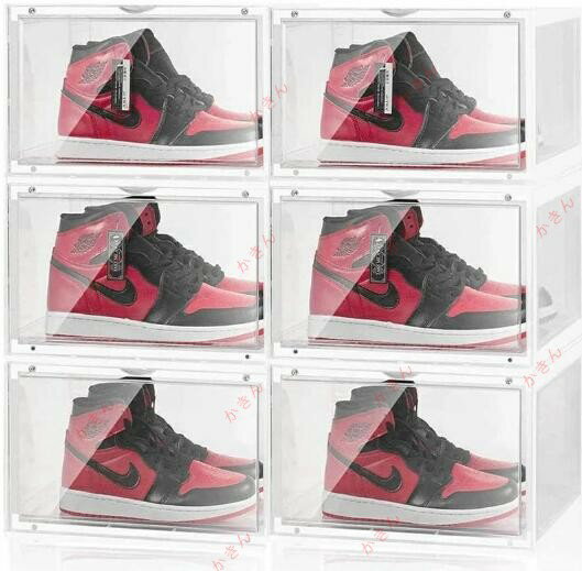 シューズボックス スニーカーボックス 6個セット 靴 収納 ディスプレイ スニーカー 収納ケース 防塵横..