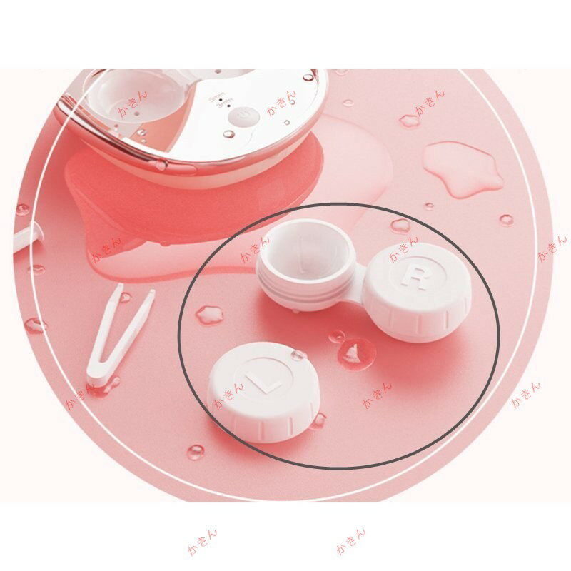 コンタクト洗浄機の代わりのケース 電動 自動 洗浄 超音波洗浄器 コンタクトレンズ コンタクトを入れる..