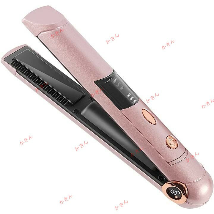 コードレス ヘアアイロン ストレートヘアアイロン 二重使用 ミニアイロン 2500mAh 携帯便利 三段階温度設定