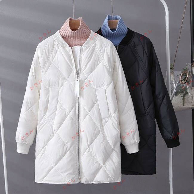 Coat - ダウンコート レディース ダウンジャケット 冬 キルティングコート アウター コート 防寒服 黒 白 冬コート ダウン 体型カバー 中綿コート 通勤