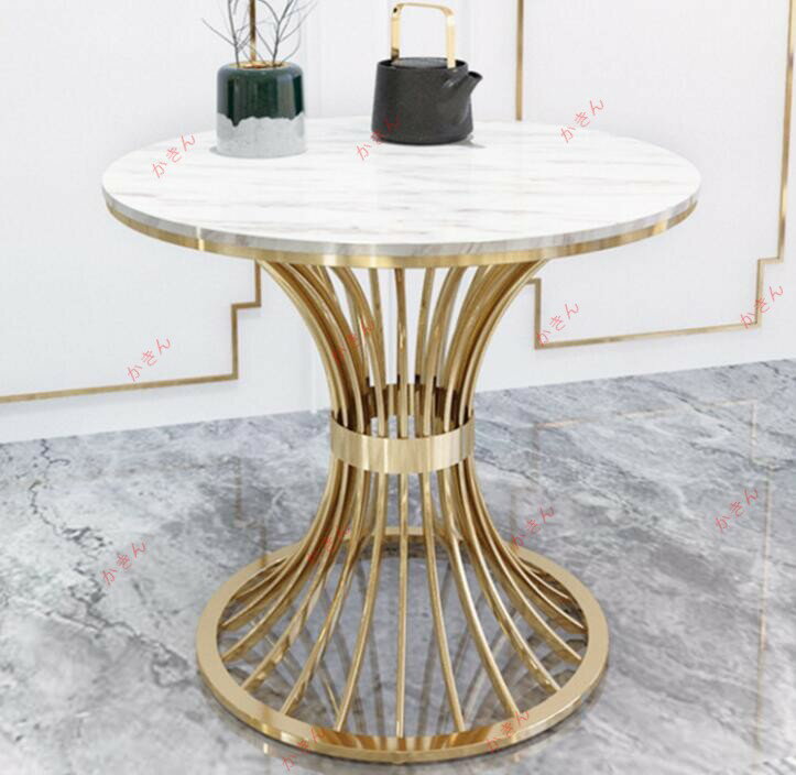 人気のおすすめ 北欧風 コーヒーテーブル カフェ 大理石柄 飾り台 ミーティングテーブル 円形 丸型 ダイニングテーブル 家具 家庭用 多機能