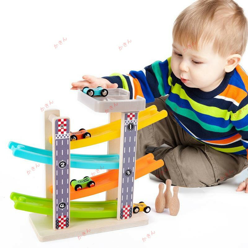 おもちゃ知育玩具 車 木のおもちゃ スロープ 1歳 2歳 3歳 4歳 誕生日プレゼント ギフト 男の子 女の子 おすす め
