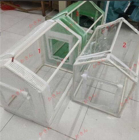 省スペースタイプ ミニ 組立式 ビニールハウス 簡易温室 ビニール温室 菜園ハウス ファスナー付き 育苗..