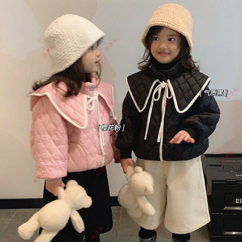 中綿コート 子供服 コート キッズ 韓国風子供服 女の子 厚手 ジャケット トレンチコート ロング丈 無地 暖かい