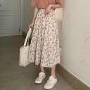 スカート レディース ミモレ丈 花柄 ロングスカート ボトムス Aラインスカート 体型カバー 着痩せ サラサラ お花見