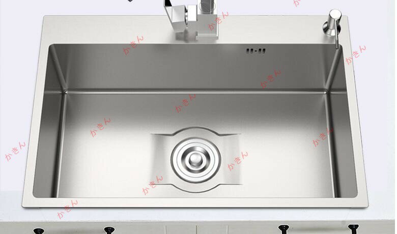 キッチン用品 ステンレス製流し台 台所 1槽シンク 食器洗いシンク　野菜シンク 肥厚大容量 便利