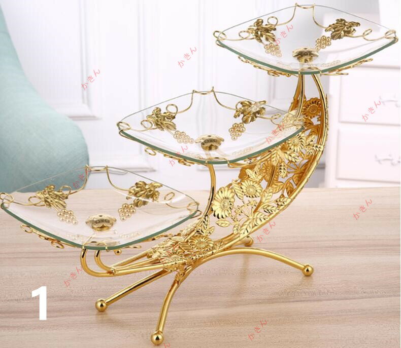 高級感満載！極美品☆豪華 ケーキ スタンド プレート アフタヌーンティー フルーツ トレー 皿