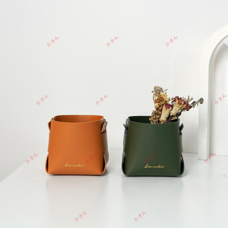 かきんの収納ボックス 文具収納ボックス PU 収納ケース 多機能収納 収納アイデア 卓上整理 小物整理ボックス オシャレ オフィス収納｜アングル3