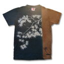 ヘンプコットンTシャツ(半袖)【紅葉(もみじ)】 藍渋染め メンズ レディース ユニセックス 男女兼用 日本製 手染め