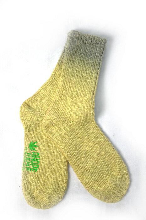 ヘンプコットン「A HOPE HEMP」靴下【すそぼかし】 刈安染め メンズ レディース ユニセックス 男女兼用 手染め