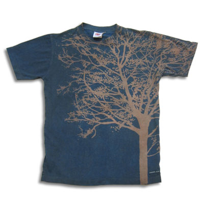 ヘンプコットンTシャツ（半袖）【樹（き）】 藍渋染め メンズ レディース ユニセックス 男女兼用 日本製 手染め