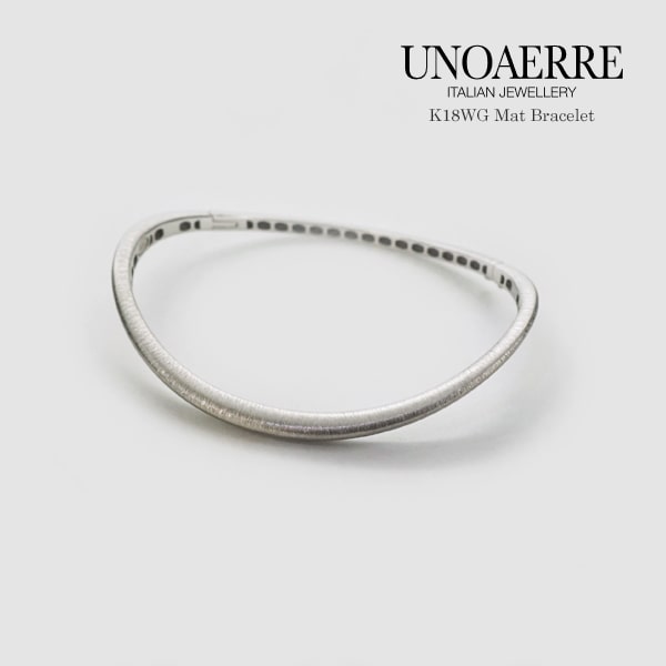 ウノアエレ K18 ホワイトゴールド バングル イタリア製 【UNBA025113】バングル ゴールド 18k 18金 レディース ジュエリー ギフト プレゼン...