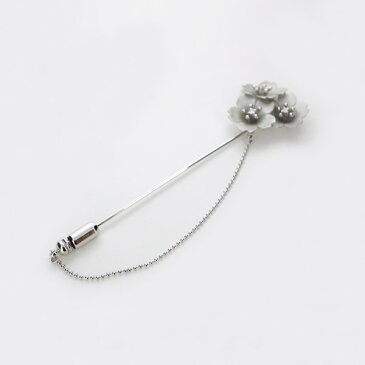 K18 ホワイトゴールド ダイヤモンド ピンブローチ 日本製ブローチ ダイアモンド 桜 K18 18k 18K 18金 ゴールド ジュエリー レディース 女性 ギフト プレゼント ラッピング 送料無料