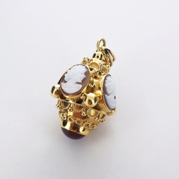 【限定1点】 K18 イエローゴールド カメオ ペンダントトップ イタリア製 【PE07902】ペンダントトップ カメオ ゴールド 18k 18金 レディース ...