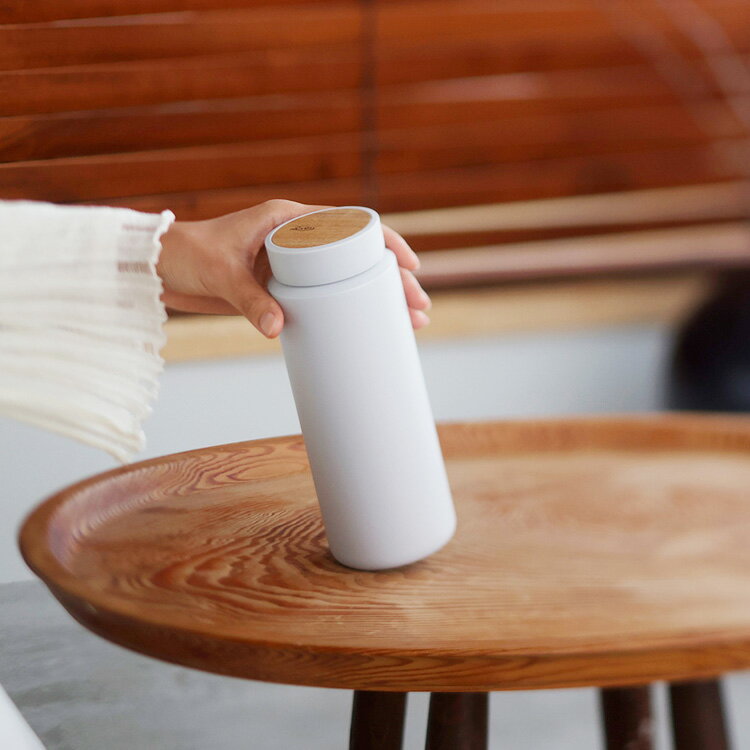 ドリンクボトル モク 500ml RIVERS マイボトル マイ水筒 水筒 魔法瓶 直飲み 天然木 ステンレス ステンレスタンブラー 保冷 保温 アウトドア 真空 男性 女性 おしゃれ 可愛い かわいい ギフト 誕生日 クリスマス プレゼント 春 運動会】
