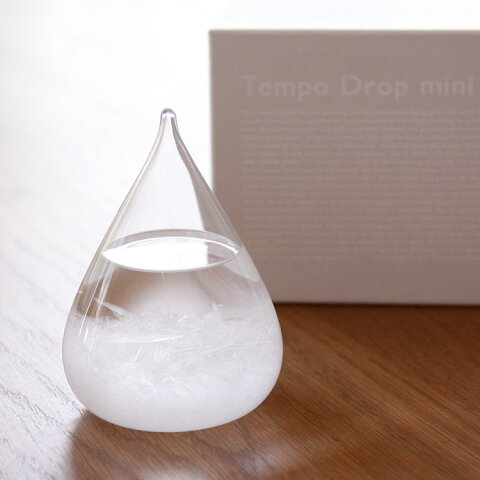 テンポドロップ ミニ Tempo Drop mini【ストームグラス 100percent オブジェ ガラス 置物 季節 飾り 結晶 北欧 しずく型 天気予報 おしゃれ モダン プレゼント 男性 女性 結婚祝い 誕生日 おもしろ雑貨 ギフト 彼女 彼氏 バレンタイン】