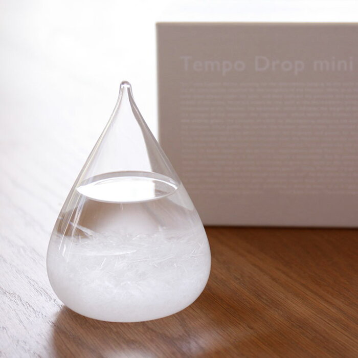 テンポドロップ ミニ Tempo Drop mini【ストームグラス 100percent オブジェ ガラス 置物 季節 飾り 結晶 北欧 しずく型 天気予報 おしゃれ モダン プレゼント 男性 女性 結婚祝い 誕生日 おもしろ雑貨 ギフト 彼女 彼氏 敬老の日】