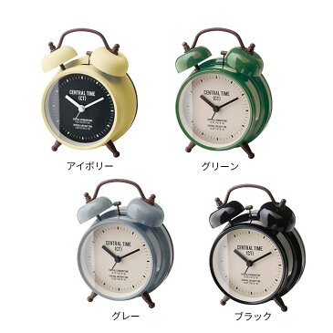 【置き時計 目覚まし時計 セントラルタイムB インターフォルム interform cl-1472 ステップ ムーブメント【置時計 めざまし 大音量 アラーム スヌーズ 機能 子供 北欧 テイスト レトロ シンプル 男前 かわいい おしゃれ 結婚祝い 入学祝い クリスマス】