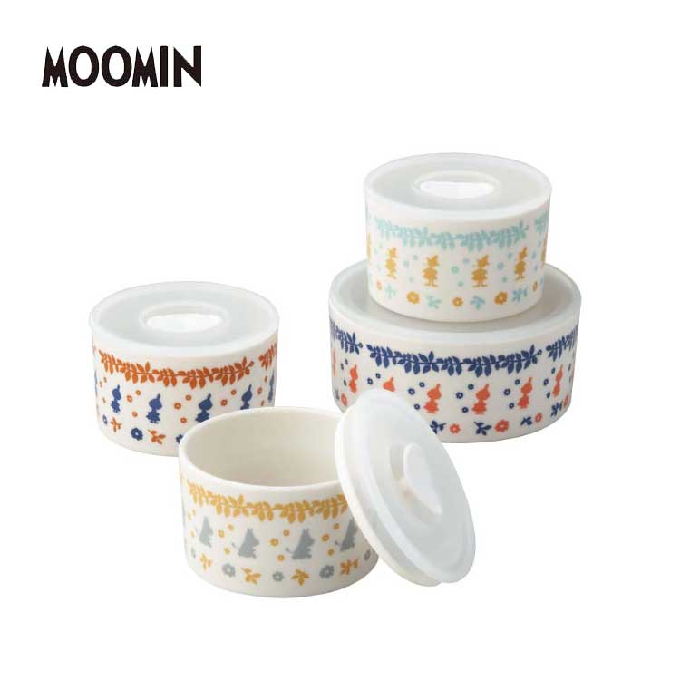 【MOOMIN ムーミン スタンプシリーズ レンジ4点セット【食器セット セット 保存容器 密閉 陶器 レンジ キッチン 雑貨 おしゃれ かわいい 可愛い 北欧 テイスト ギフト 女性 誕生日 結婚祝い 贈り物 プレゼント 新生活】