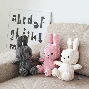 Miffy Corduroy 23cm【ぬいぐるみ ミッフィー グッズ 大人 おしゃれ かわいい 北欧 BON TON TOYS オランダ コーデュロイ キャラクター ソフト 子ども キッズ シンプル 縞模様 誕生日プレゼント 出産祝い ベビー インテリア シンプル ボントントイズ プレゼント】