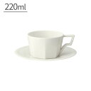 KINTO キントー OCT カップ＆ソーサー 220ml【コーヒーカップ ティーカップ マグカップ コップ カップ マグ ソーサー 食器 220ml 白 ホワイト ギフト おしゃれ かわいい 北欧 インテリア 男性 女性 誕生日プレゼント 母の日 プチギフト】