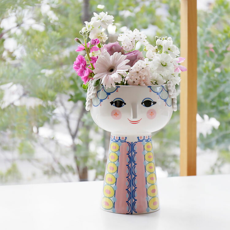 kakko (カッコ)の花瓶 エヴァ フラワーベース 北欧 23cm【 Eva Vase BJORN WIINBLAD ビヨン・ヴィンブラッド 花器 一輪挿し インテリア雑貨 ピンク インテリア ギフト おしゃれ かわいい 枝物 女性 誕生日プレゼント 母の日 結婚祝い 新築祝い】(インテリア雑貨)