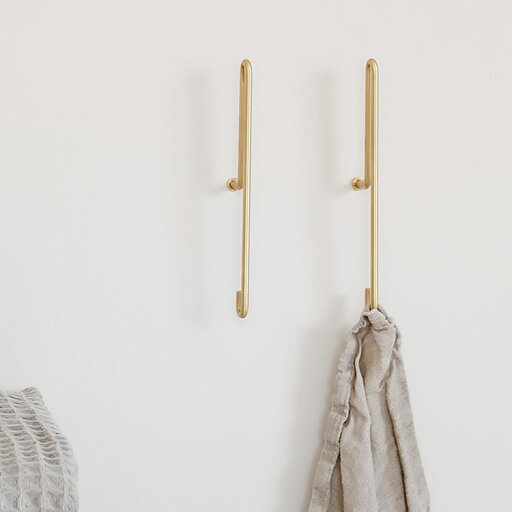kakko (カッコ)のWALL HOOK ウォールフック L【MOEBE ムーベ Lサイズ ウォールフック 壁掛け コートハンガー 壁掛けフック タオル掛 ブラック ゴールド 北欧雑貨 インテリア モダン シンプル オシャレ 新築 リフォーム 引っ越し ギフト】(インテリア雑貨)