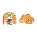 食器 バンブープレート【竹 竹製 プレート お皿 皿 器 ランチプレート ワンプレート ゾウ ぞう 雲 動物 子供 子供用 キッチン ベビー食器 カフェプレート...